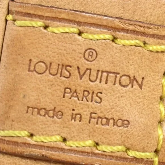 LOUIS VUITTON LV Logo Alma Hand Bag Monogram Leather Brown France M51130 83FA130